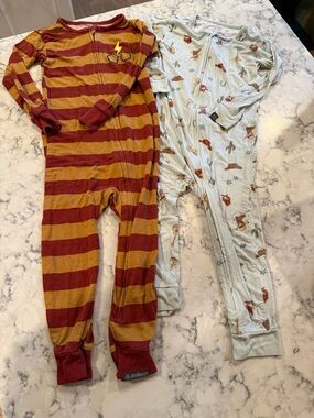 Kids One-Piece Pajamas - Harry Potter Lightning Glasses Detail and Western print